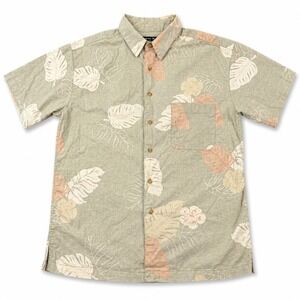 Vtg World Island Hawaiian Shirt Mens Large Floral Tropical Camp‎ Aloha USA 90s